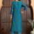 Blue chanderi silk woven kurta set