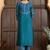 Blue chanderi silk woven kurta set