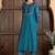 Blue chanderi silk woven kurta set