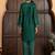 Green chanderi silk geometric print kurta set