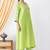 Light green art silk sequins work kurta set