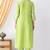 Light green art silk sequins work kurta set