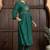 Green chanderi silk hand embroidery kurta set
