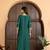 Green art silk plain kurta set