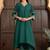Green art silk plain kurta set