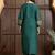 Green chanderi silk plain kurta set