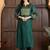 Green chanderi silk plain kurta set