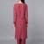 Red chanderi silk plain kurta set