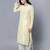 Yellow chanderi silk plain kurta set