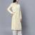 Yellow chanderi silk plain kurta set
