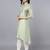 Green chanderi silk plain kurta set
