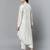 Off white chanderi silk plain kurta set
