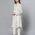 Off white chanderi silk plain kurta set