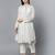 Off white chanderi silk plain kurta set