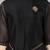 Black silk plain kurta set