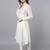 Off white chanderi silk plain kurta set