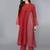 Red silk plain kurta set