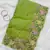 Parrot Green Color Multi thread embroidery cut work Georgette Saree