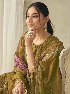  turmeric pure georgette embroidered dress material 2