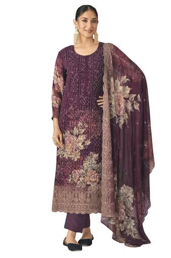  pista green pure georgette embroidered dress material