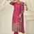  magenta pure georgette embroidered dress material