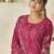  magenta pure georgette embroidered dress material