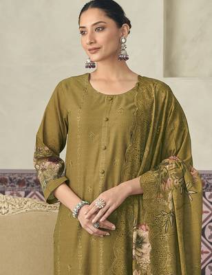  mustard lawn cotton digital printed dress material 4
