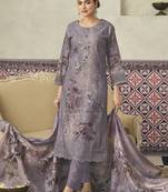  violet lawn cotton digital printed dress material