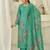  green pure georgette embroidered dress material