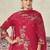  magenta lawn cotton digital printed dress material