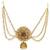 Gold plated south indian bun pin head jewellery