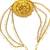Gold plated south indian bun pin head jewellery