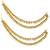 Gold plated two layered beaded earchain