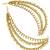Gold plated three layered beaded earchain