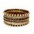 Gold plated set of 11 cz maroon silk thread bangle set