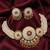 Handcrafted gold plated pearl choker necklace set with white meenakari & kundan work – traditional ethnic jewelry