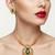 Traditional gold-plated emerald green pendant necklace set - handcrafted ethnic jewelry for women
