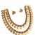 Exquisite gold-plated lakshmi coin temple jewelry set - traditional kaasu mala necklace & earrings