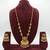 Exquisite gold-plated long necklace set with pearl drops | traditional ethnic indian bridal jewelry