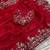 Red fendy chiffon two ton saree and blouse with sequence embroidery work