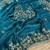 Sea green fendy chiffon two ton saree and blouse with sequence embroidery work