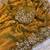 Gold fendy chiffon two ton saree and blouse with sequence embroidery work