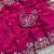 Rani pink fendy chiffon two ton saree and blouse with sequence embroidery work
