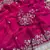 Rani pink fendy chiffon two ton saree and blouse with sequence embroidery work