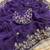 Purple fendy chiffon two ton saree and blouse with sequence embroidery work