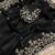 Black fendy chiffon two ton saree and blouse with sequence embroidery work
