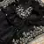 Black fendy chiffon two ton saree and blouse with sequence embroidery work