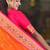 Indian orange zari motif weaving work paithani silk saree