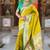 Indian green zari motif weaving work paithani silk saree