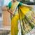 Indian green zari motif weaving work paithani silk saree